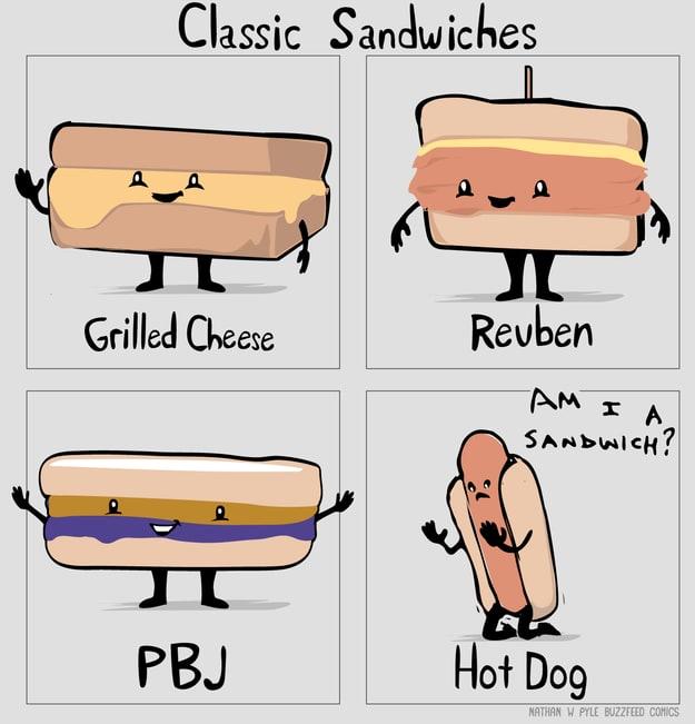 Is a hotdog a sandwich?