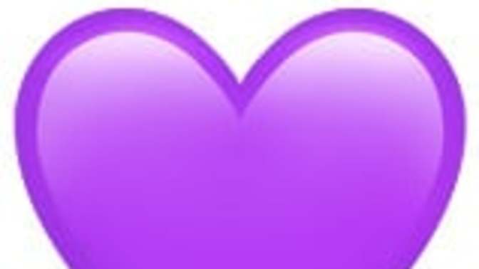 What does it mean when she sends a purple heart emoji?