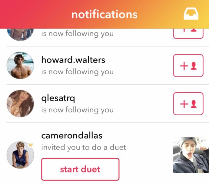 Why did Cameron Dallas send me a duet request on Musical.ly?