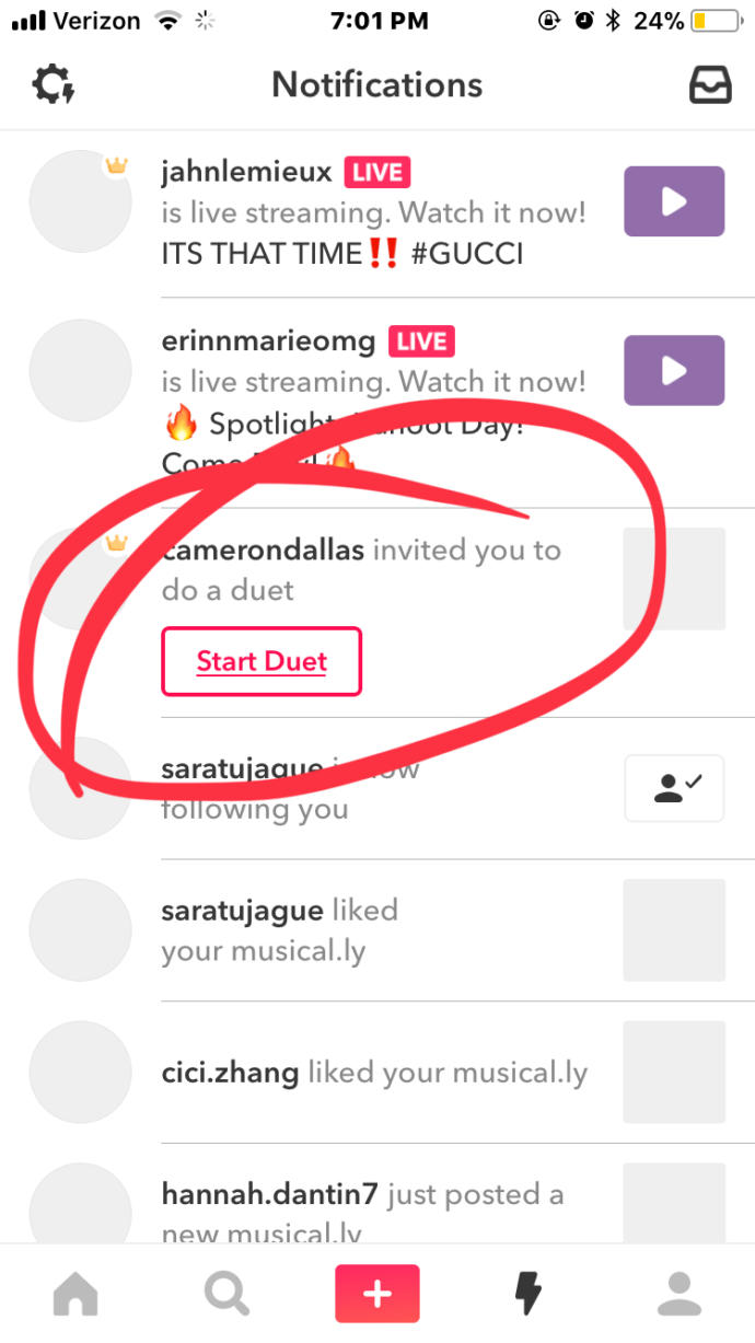 Why did Cameron Dallas send me a duet request on Musical. ly?