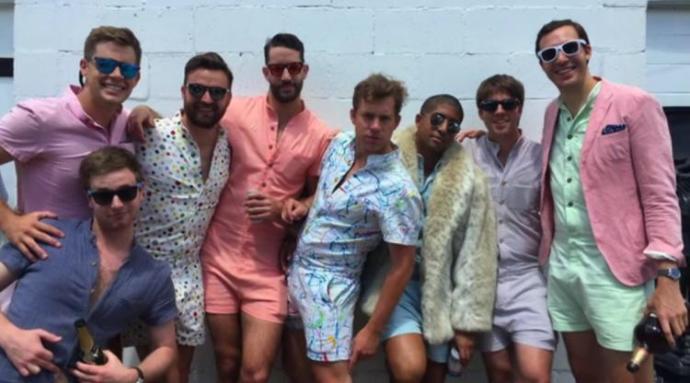 New fashion trend for guys- 'The romper' 😂?