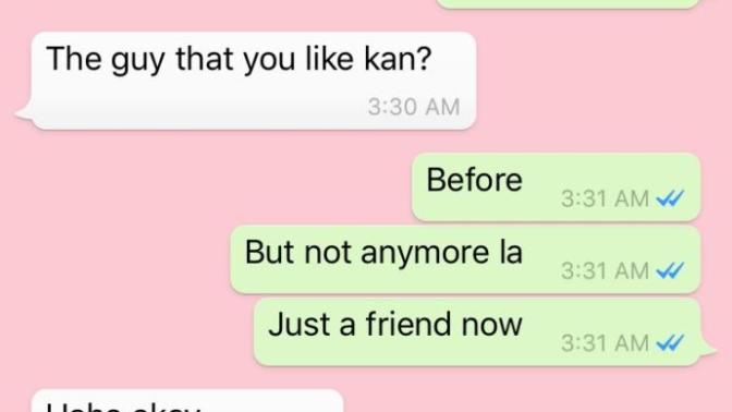 Is he likes me or he just comfort to talk to me?