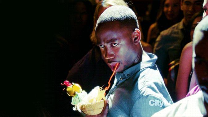 You see a guy walk into a bar/club and he orders a fruity/girly drink and he seems pretty confident about it, what do you think?