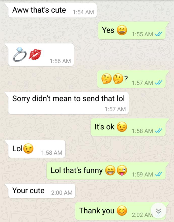 Guys, have you ever send a flirting emojis to a girl you don't mean it ? Picture and details included?