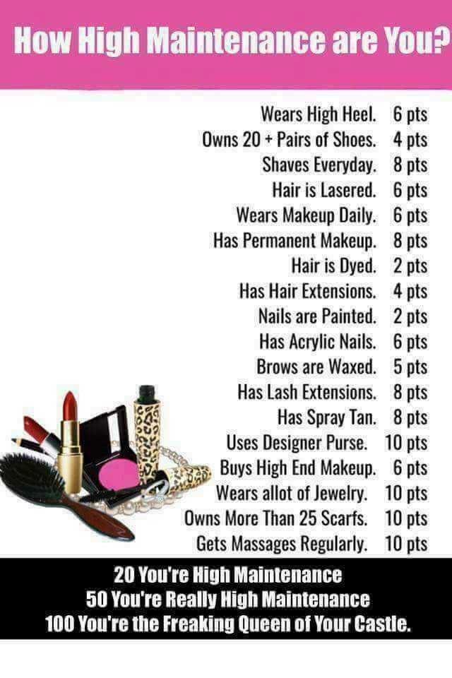 How high maintenance are you??