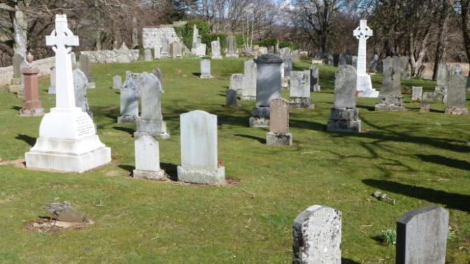Is it okay to use a graveyard as a restroom if the need is dire?