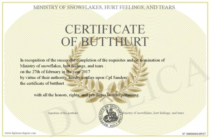Should there be a butthurt badge added for this site?