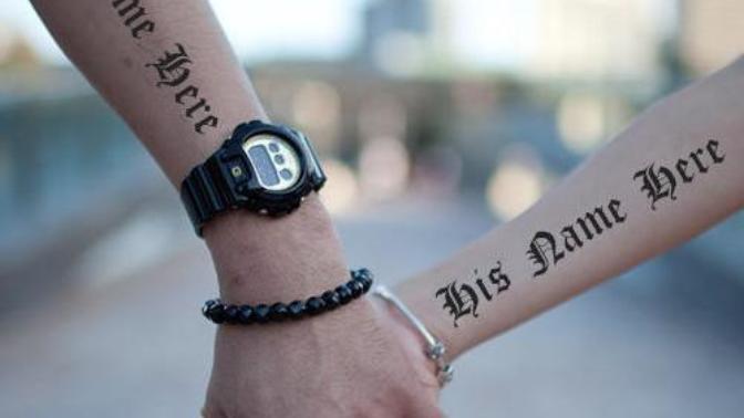 Would you get your bf/gf or spouse's name tattooed on you?