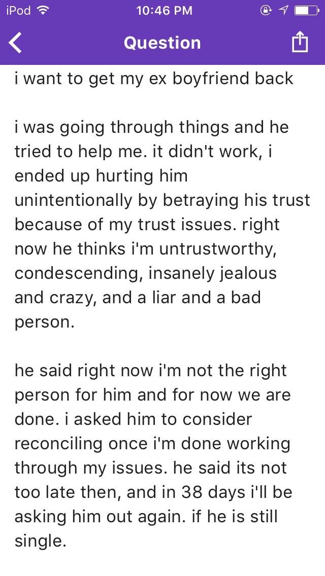 please help, want ex back?
