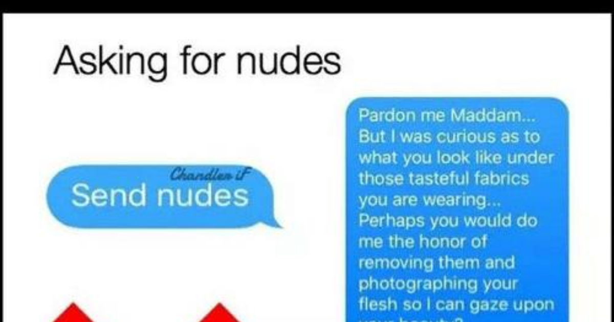 How to ask for nudes like a gentleman? GirlsAskGuys