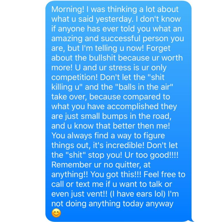 Guys would you be happy to receive a text like this?! If not, what would you change??