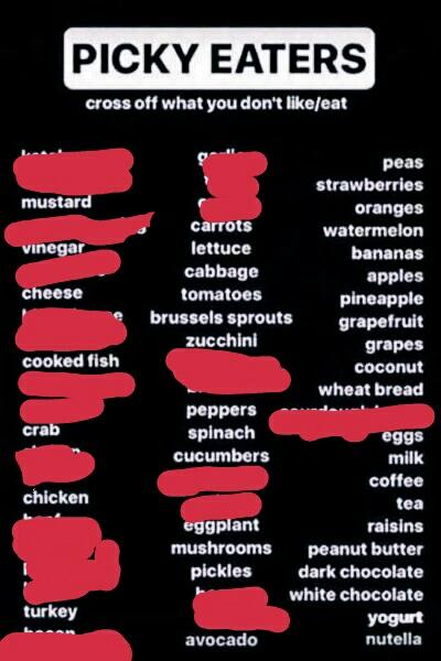Are you a picky eater?
