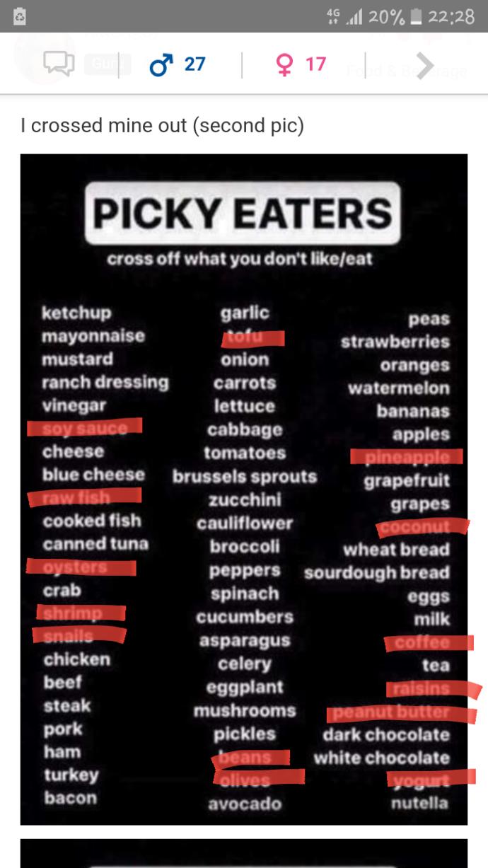 Are you a picky eater?