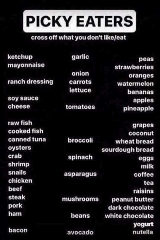 Are you a picky eater?