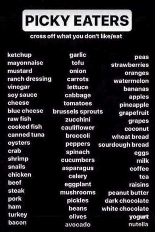 Are you a picky eater?
