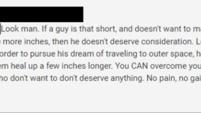 Do girls feel short guys should go through leg lengthening?
