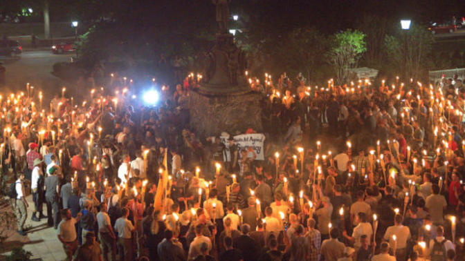 What's your opinion on the protesting at the University of Virginia?