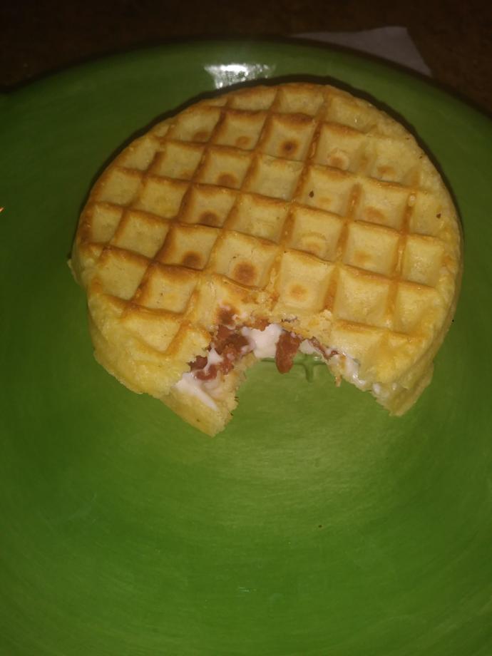 Eggo waffle bacon sandwich?