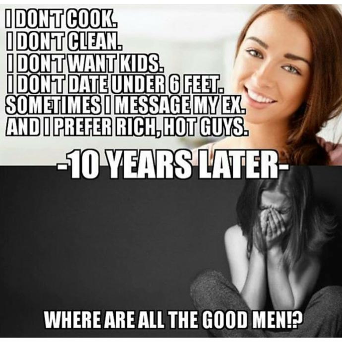 Why is hard to find a good man?