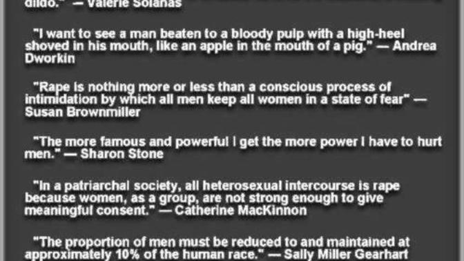 Women hate men more?