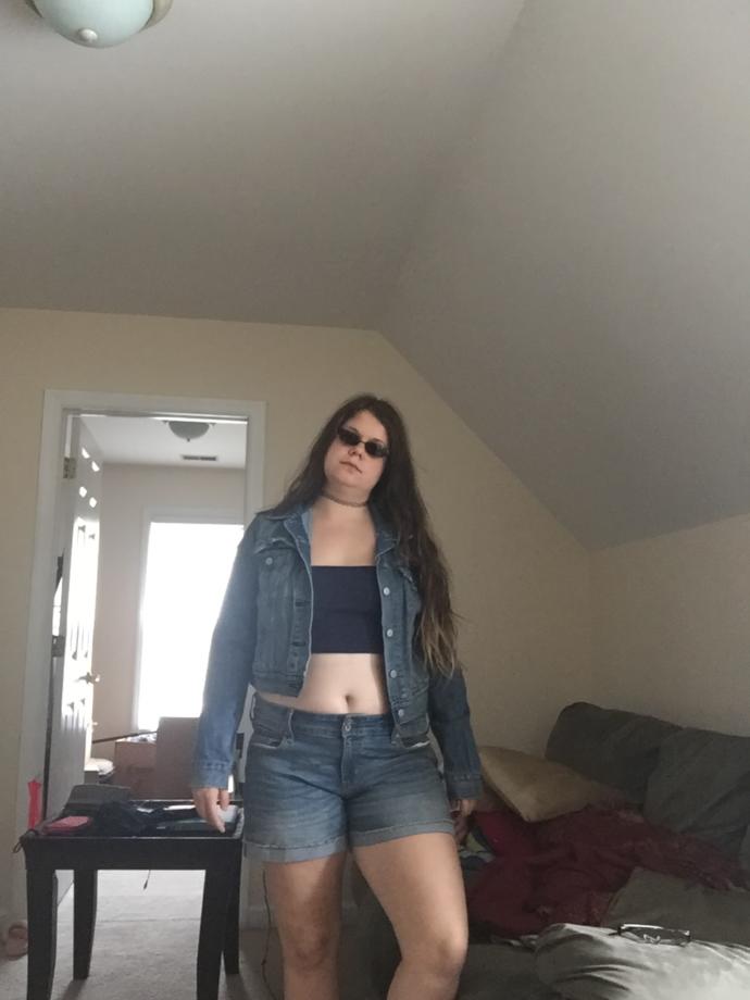Which outfit should I wear to my American idol audition? Also what kind of pants/shorts wear with denim jacket?