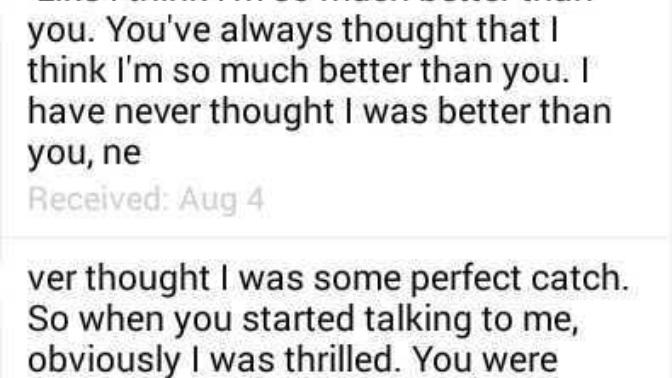 How can he say this but still rate me a 7/10? He's either lying or contradicting himself?