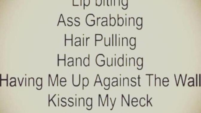 Girls can you sort this list of turn-ons?
