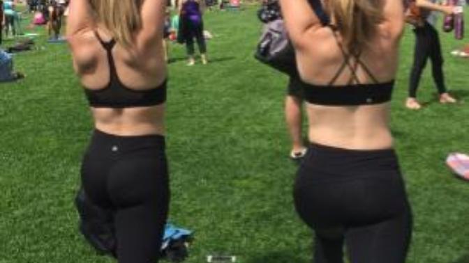 What kind of underwear are both of these girls wearing?