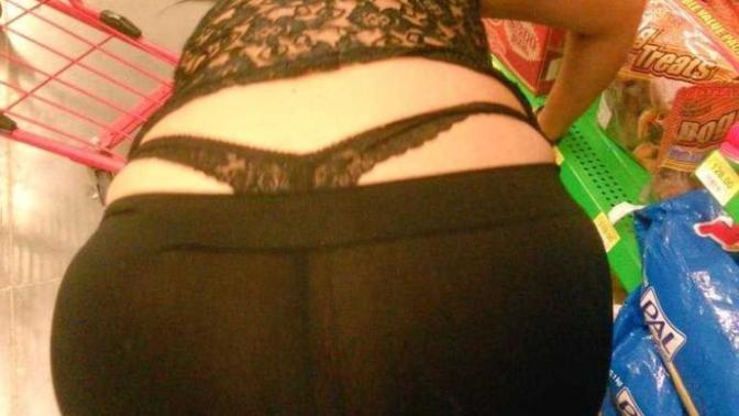 Would u tell her her thong showing or just move alone?