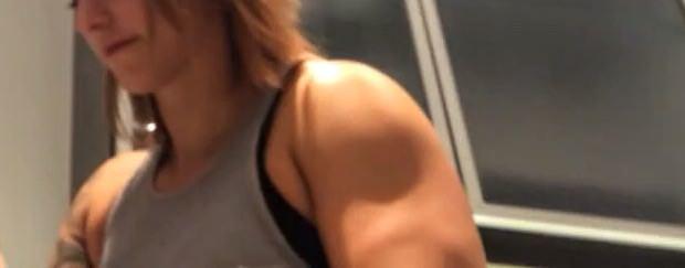 Is it clear from these pics that this girl works out/lifts a lot more than most girls in their 20s? how can you tell?