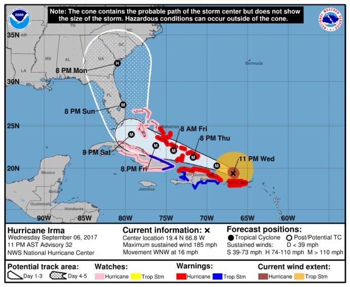 Do you live in the projected path of Hurricane Irma?
