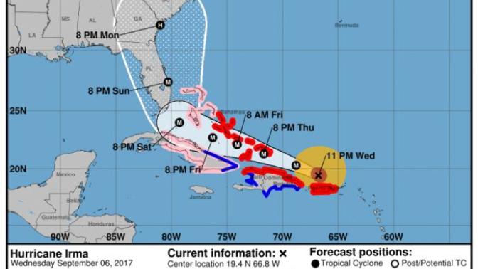 Do you live in the projected path of Hurricane Irma?