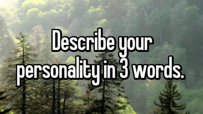 What 3 words best describe your personality?