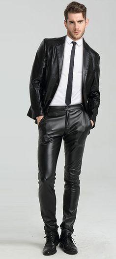 Girls, if you were meeting a guy for a first date, and he showed up wearing leather pants, you would be?