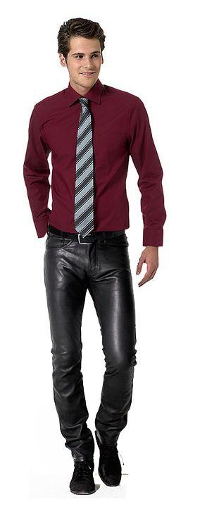 Girls, if you were meeting a guy for a first date, and he showed up wearing leather pants, you would be?