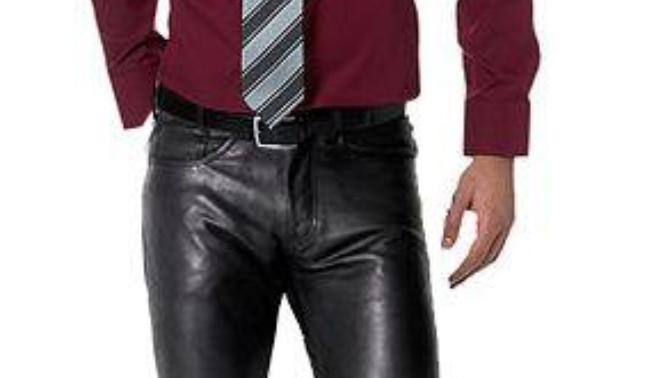 Girls, if you were meeting a guy for a first date, and he showed up wearing leather pants, you would be?