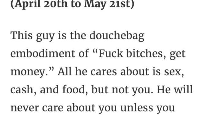 Okay brothers moment of truth what kind of fuckboy are you based on your zodiac sign?