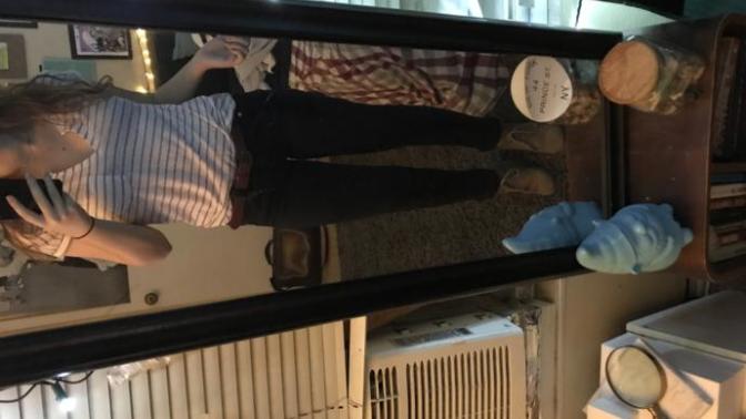 Which shirt goes best with this outfit?