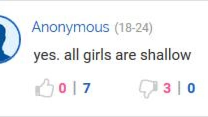 Are most girls shallow?