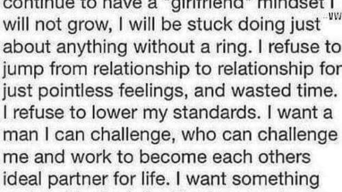My Ideal when it comes to relationships?