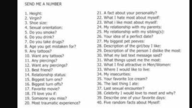Pick a number and I'll answer?