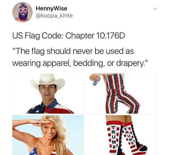Taking a knee isn't disrespectful towards the American flag but here's what is??
