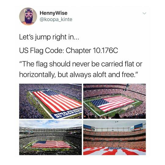 Taking a knee isn't disrespectful towards the American flag but here's what is??