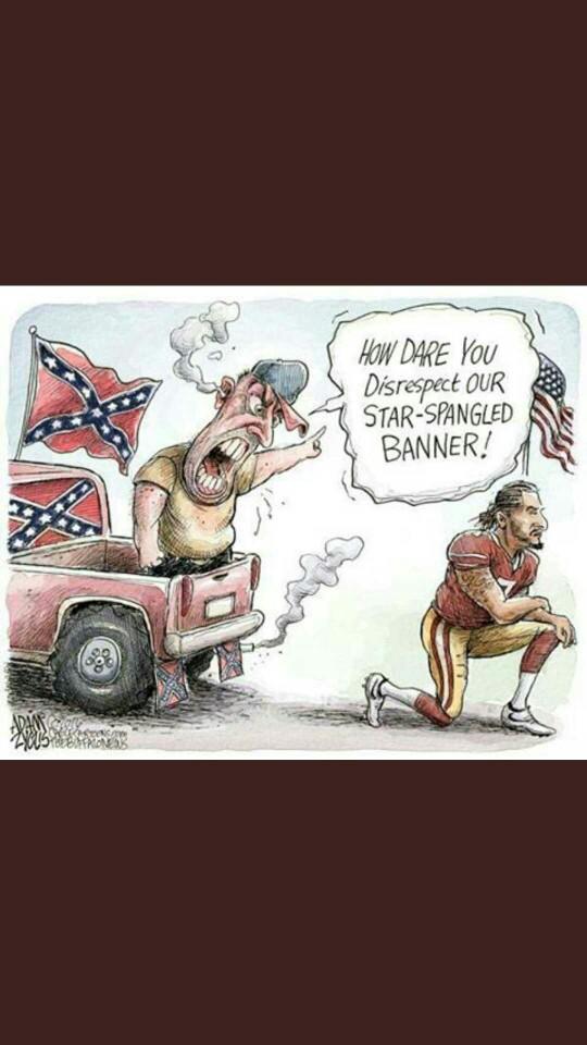 Taking a knee isn't disrespectful towards the American flag but here's what is??
