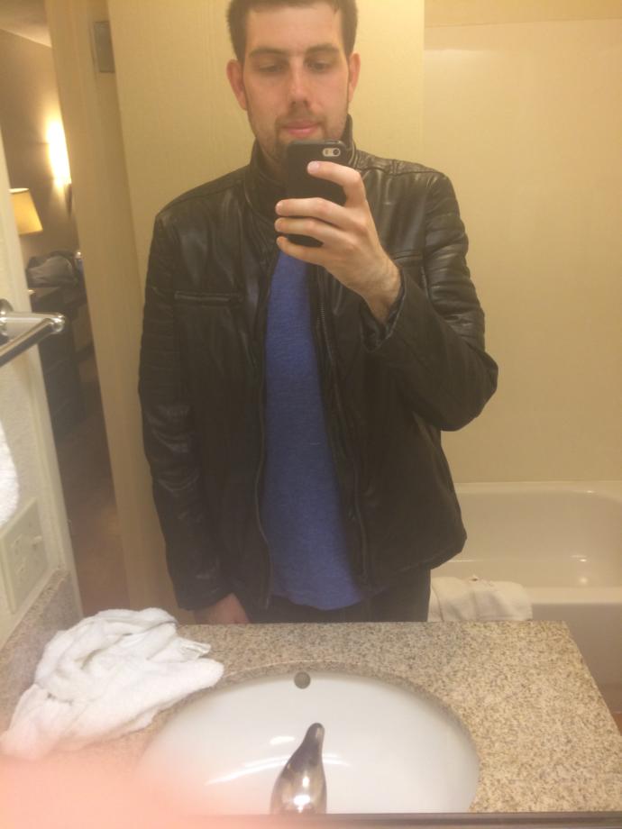 Girls do I look good in the leather jacket? Am I cool enough to pull this look off?