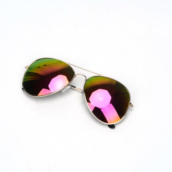 Would it look weird for a guy to wear aviator sunglasses that has violet colored lenses ?