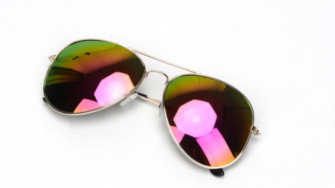 Would it look weird for a guy to wear aviator sunglasses that has violet colored lenses?