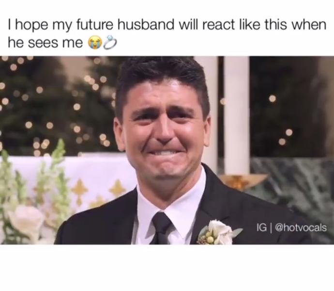 Women, do you really want such wimpy men that can’t keep it together during a stupid wedding?