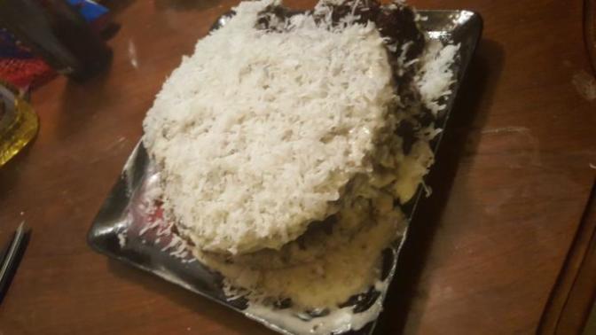 Girlfriend's trial cake looks good?