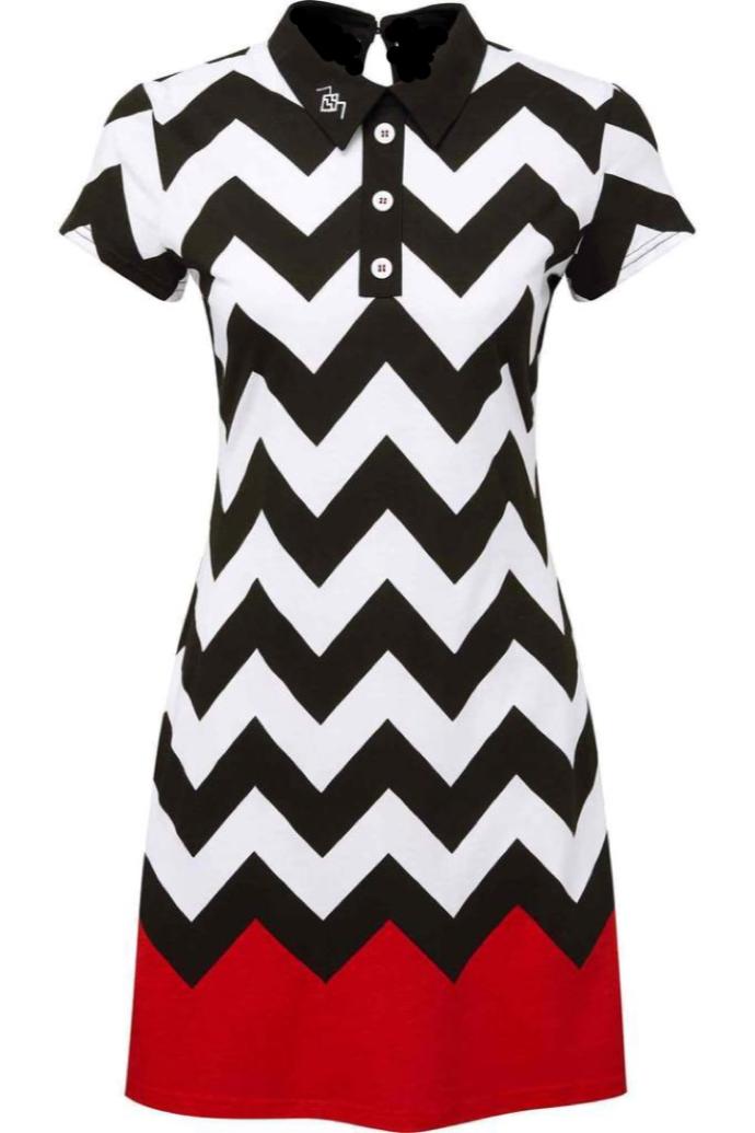 DO you like this chevron printed/ red dress?